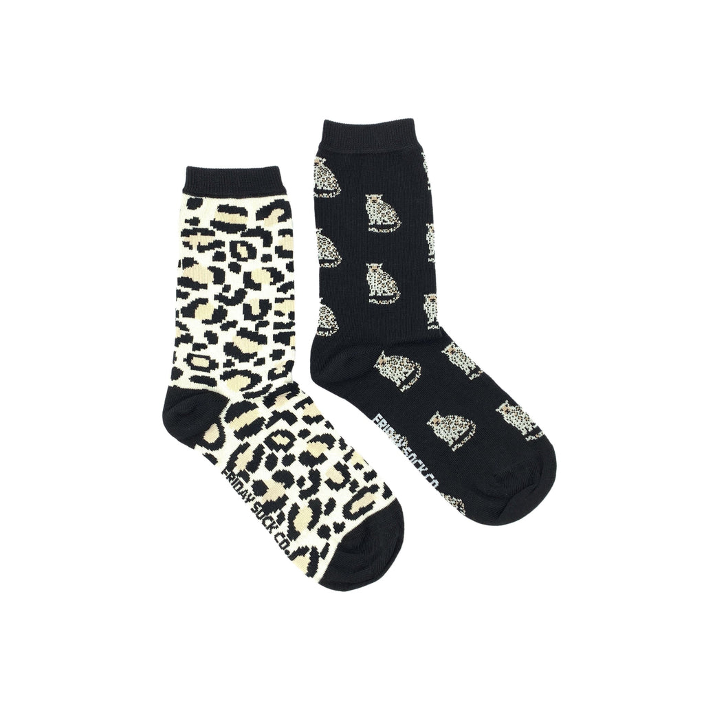 Women's Leopard & Leopard Spots Socks-Socks-Canada-Friday Sock Co.