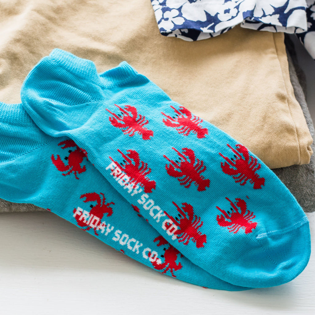 Men's Crab & Lobster Ankle Socks-Men's Ankle Socks-Canada-Friday Sock Co.