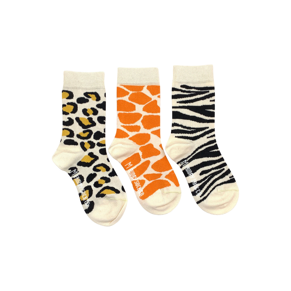 Kid's Animal Print Socks Mismatched by Design Friday Sock Co.