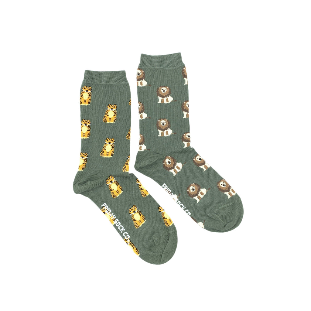 Women's Lion & Tiger Socks-Socks-Canada-Friday Sock Co.