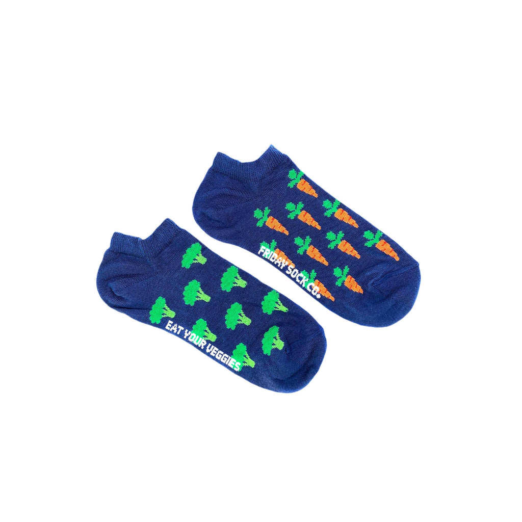 Women's Broccoli & Carrot Veggie Ankle Socks-Socks-Canada-Friday Sock Co.
