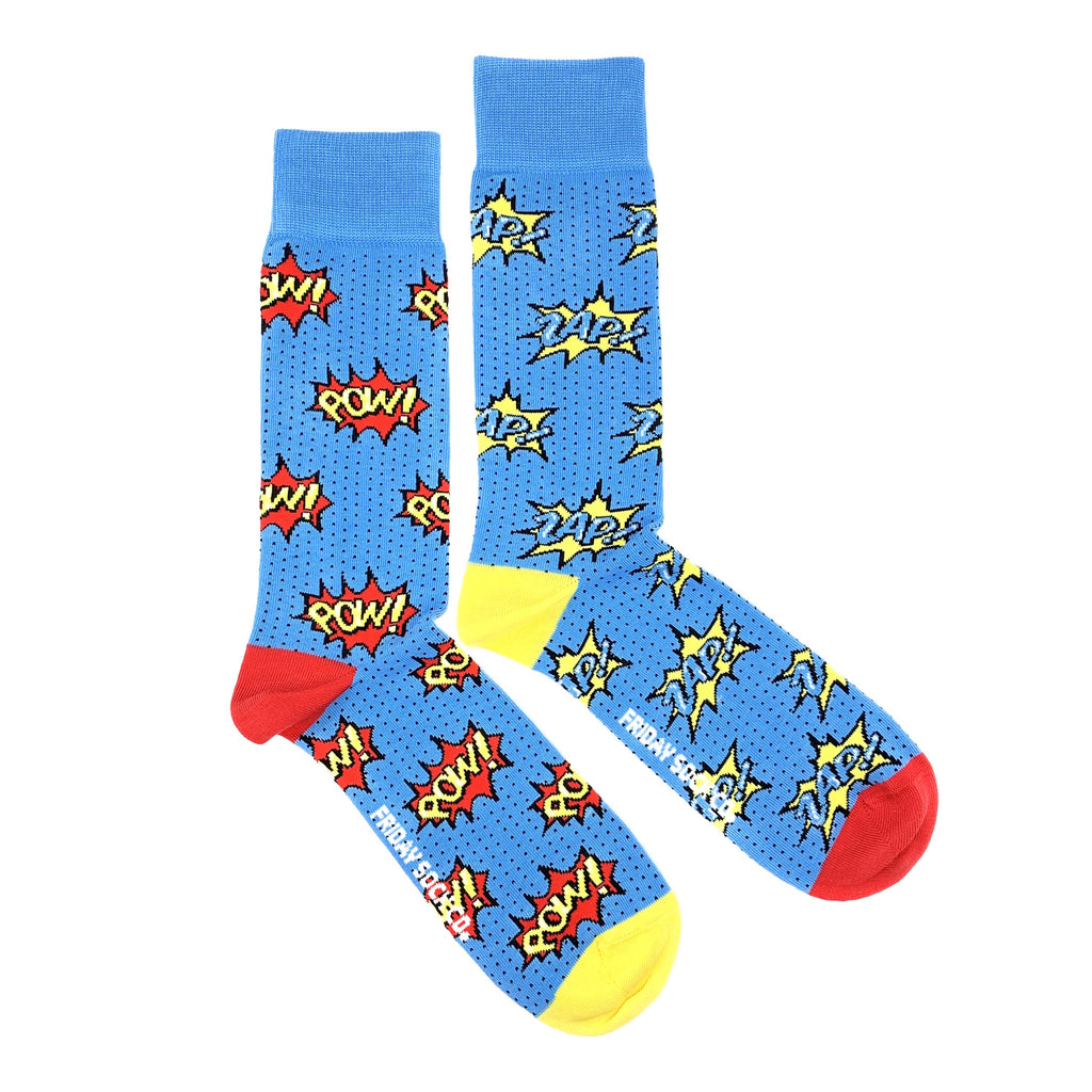 Men's Pow Zap Superhero Socks-Canada-Friday Sock Co.