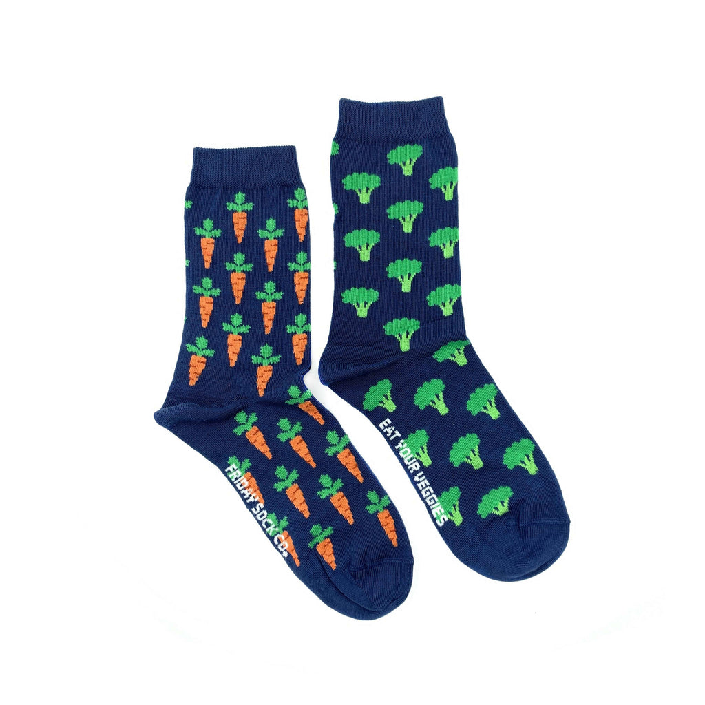 Women's Broccoli & Carrot Veggie Socks-Canada-Friday Sock Co.