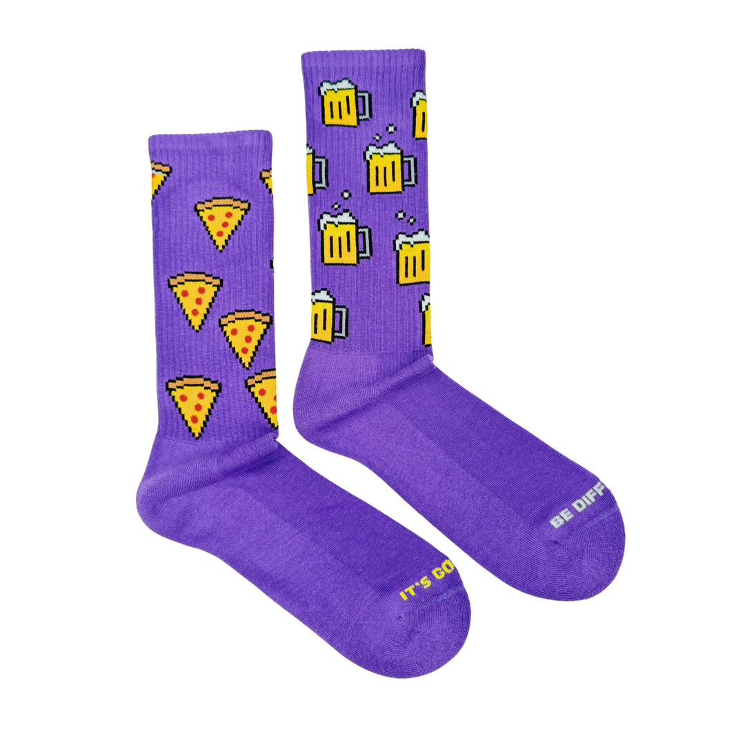 Men's Pixel Pizza & Beer Athletic Socks