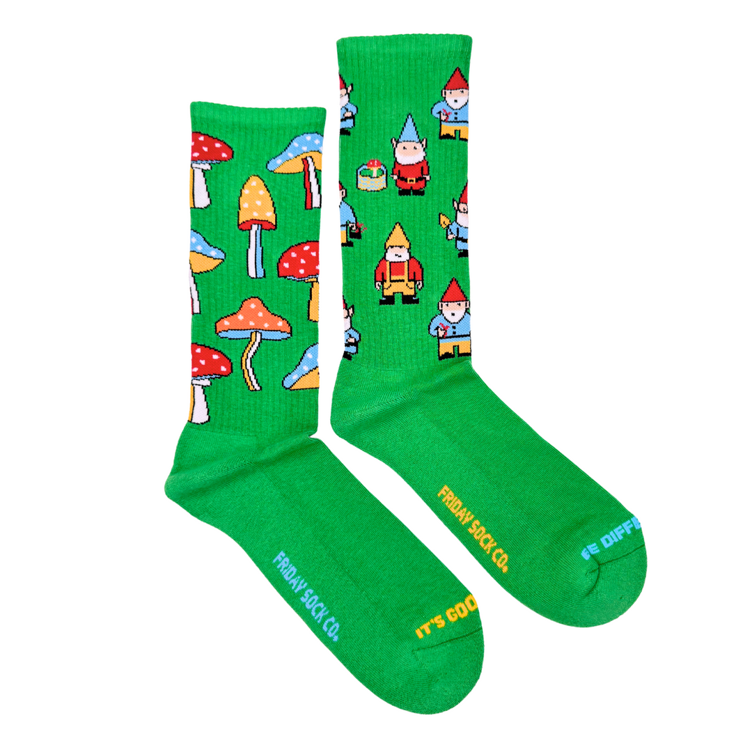 Men's Mushroom & Gnome Forage Athletic Socks