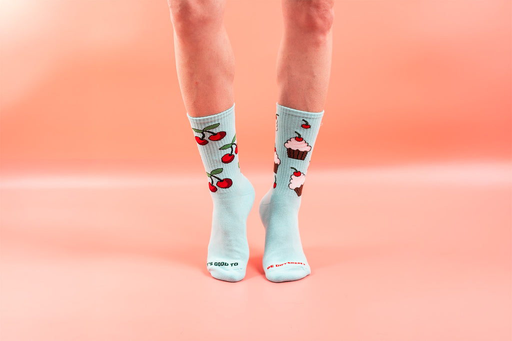 Women's Cherry & Cupcake Athletic Socks