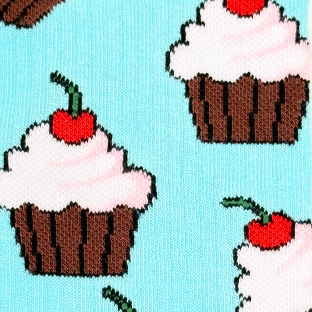 Women's Cherry & Cupcake Athletic Socks