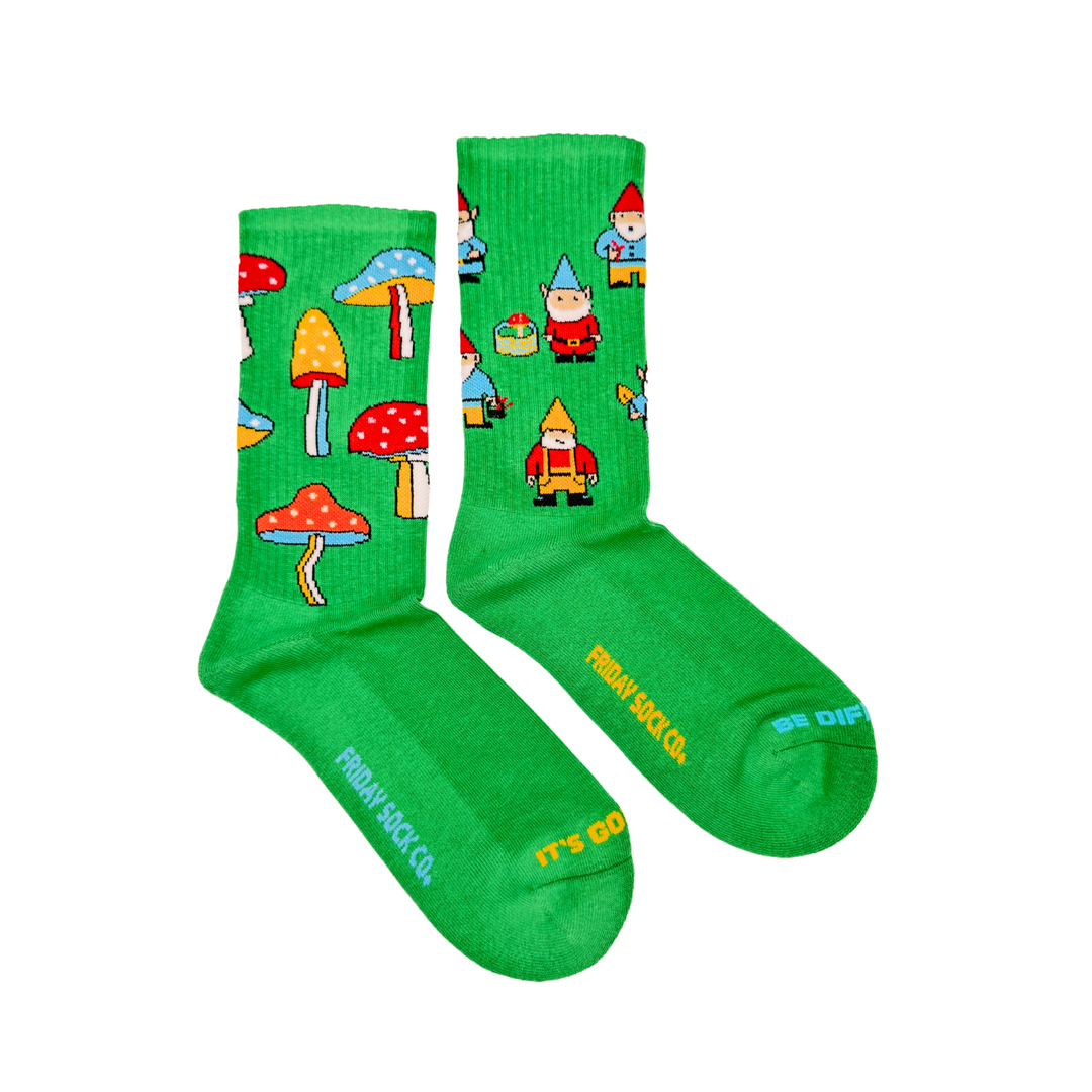 Women's Mushroom & Gnome Forage Athletic Socks