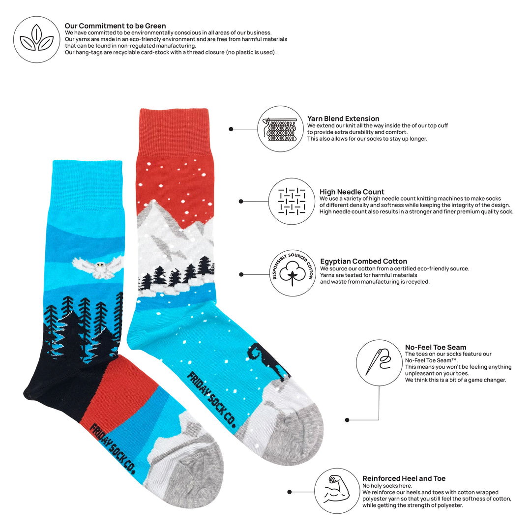 Men’s Rocky Mountains Canadian Landscape Socks