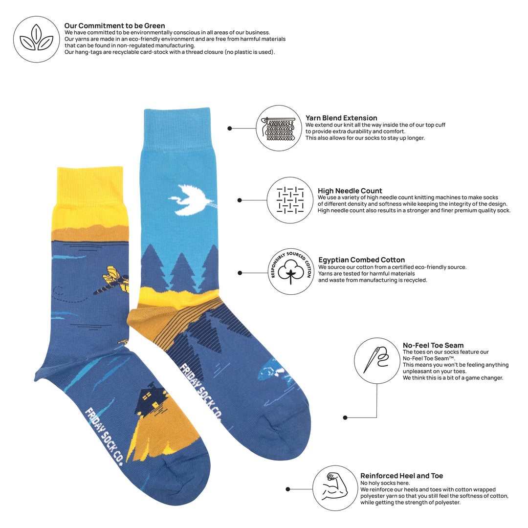 Men’s Great Lakes Canadian Landscape Socks