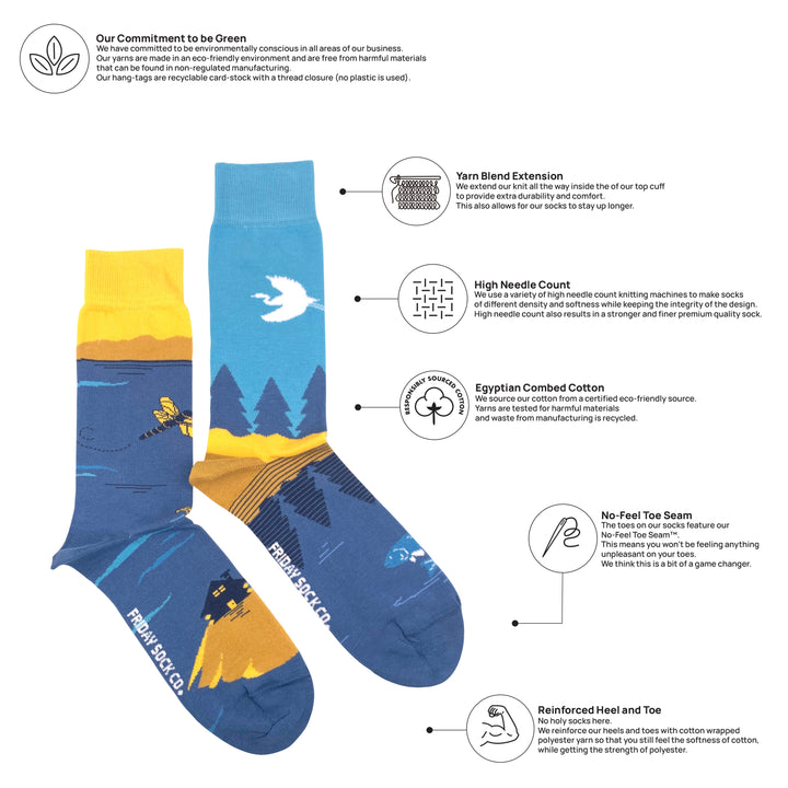 Men’s Great Lakes Canadian Landscape Socks