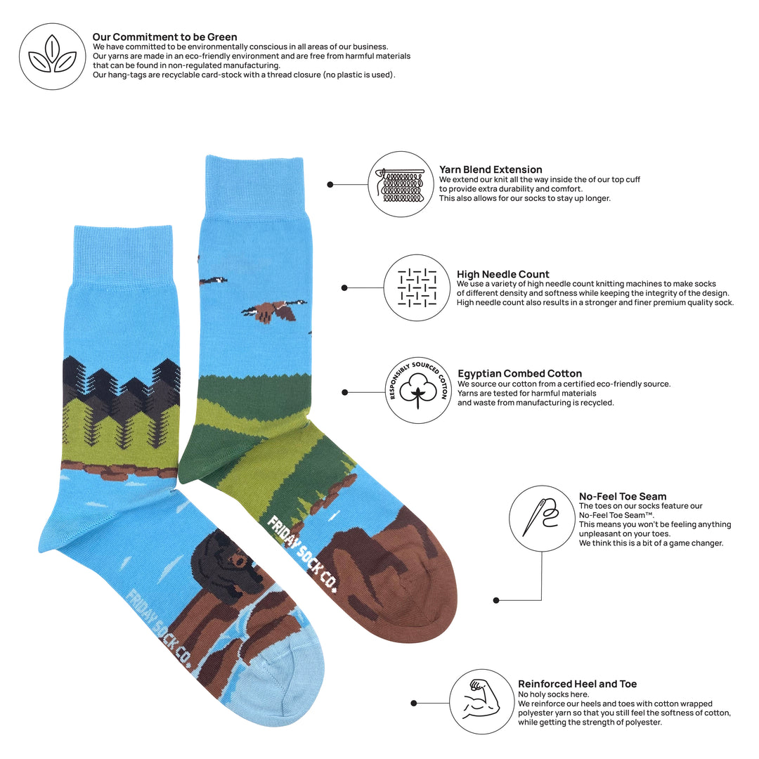 Men’s Canadian Shield Landscape Socks