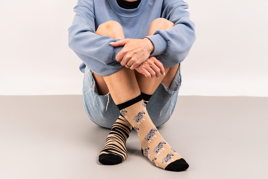 Women's Zebra Print Socks