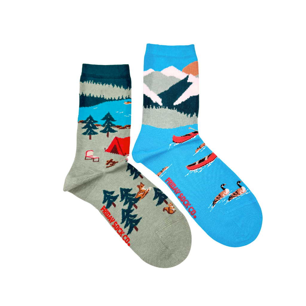 Women's Canada Mountain Scene Socks