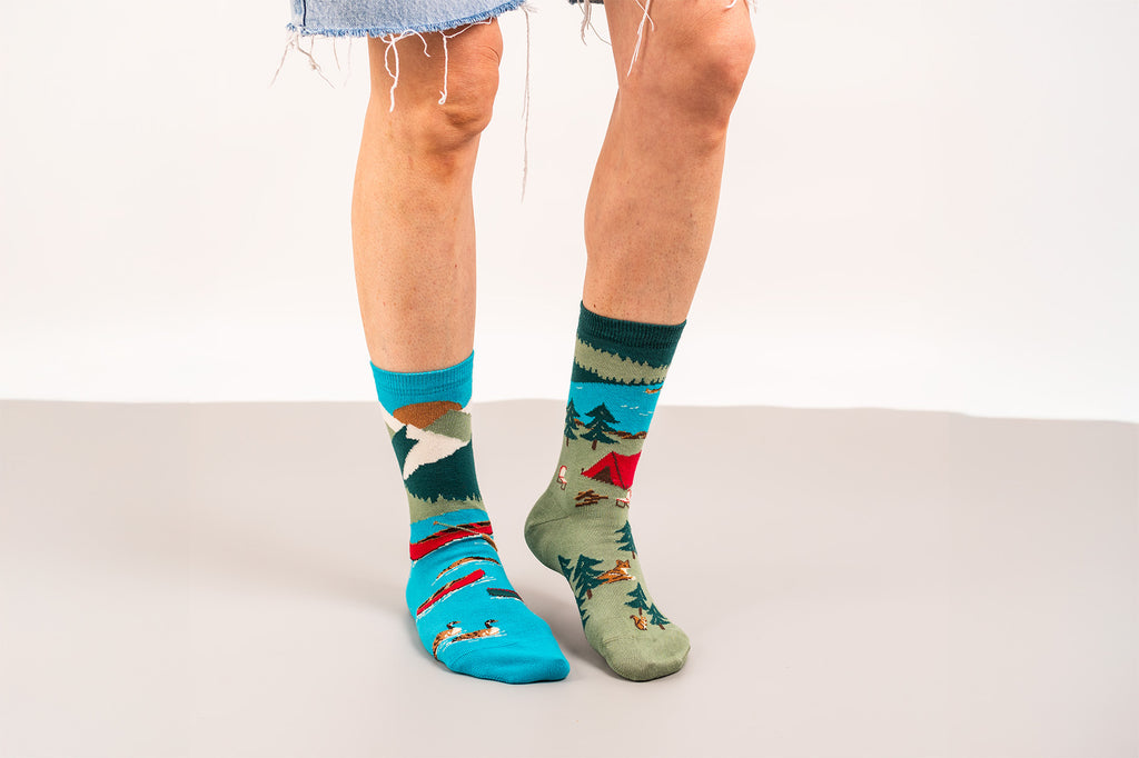 Women's Canada Mountain Scene Socks