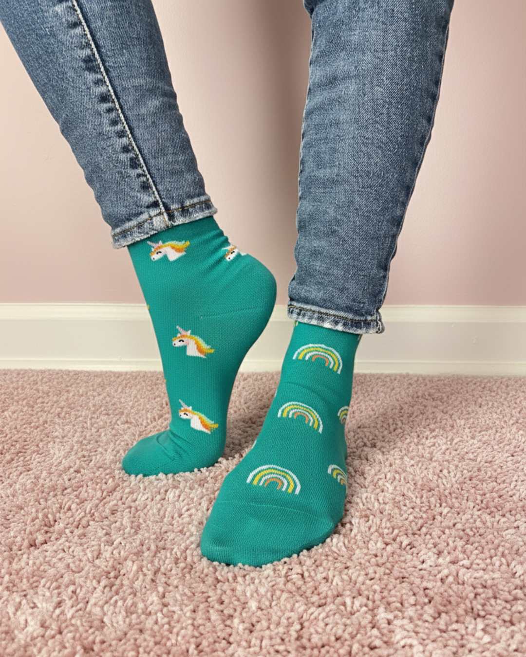 Women’s Magical Unicorn &amp; Rainbow Socks