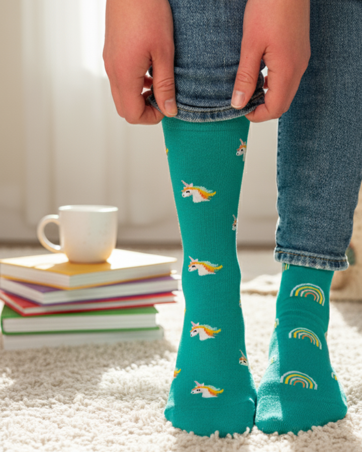 Women’s Magical Unicorn &amp; Rainbow Socks