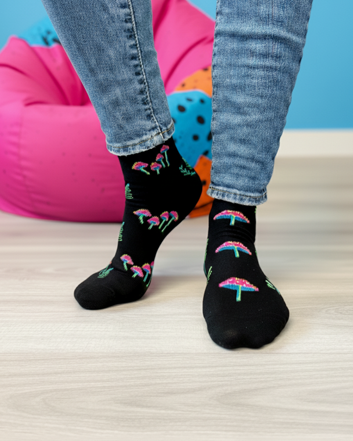 Women’s Neon Mushroom Socks