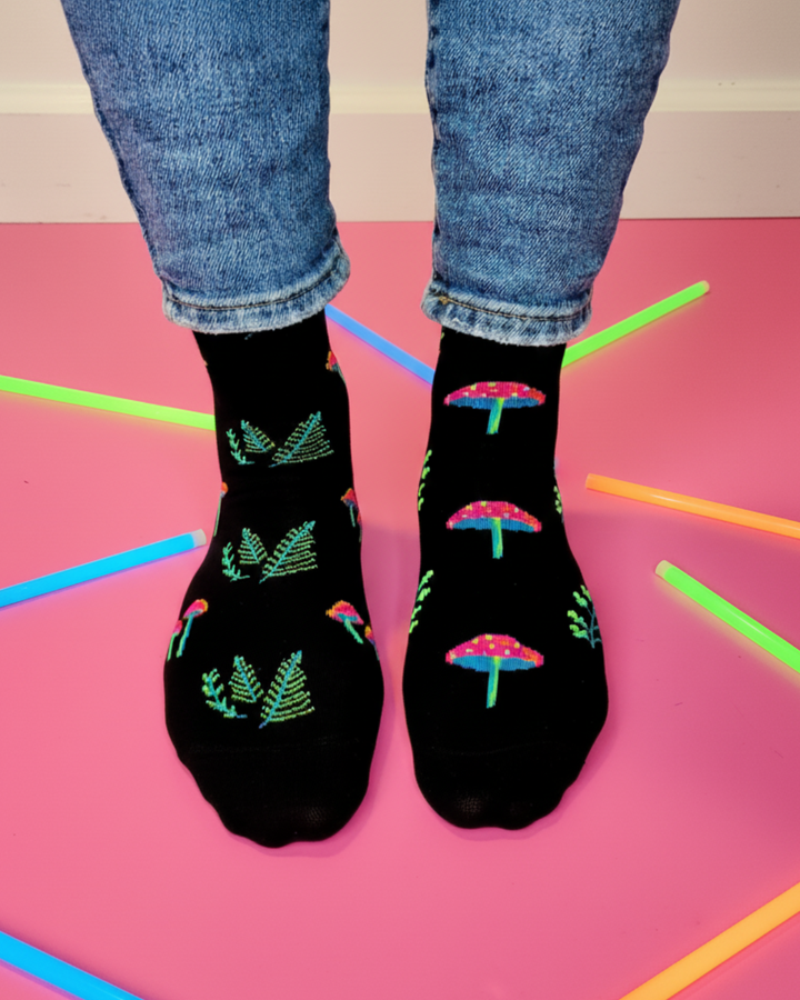 Women’s Neon Mushroom Socks