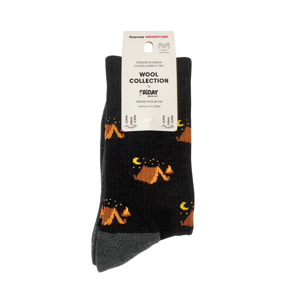 Women's Camping at Night Merino Wool Socks