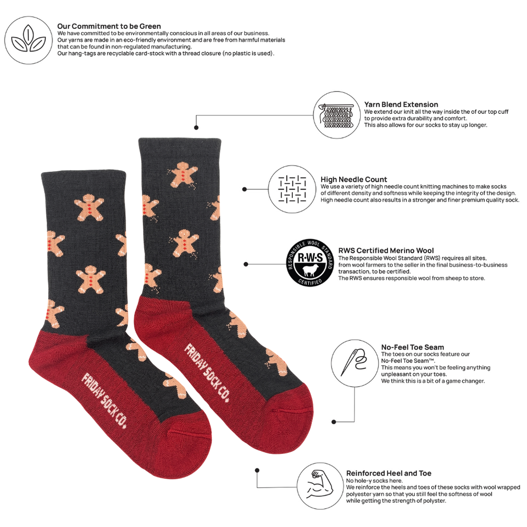 Women's Gingerbread Merino Wool Socks