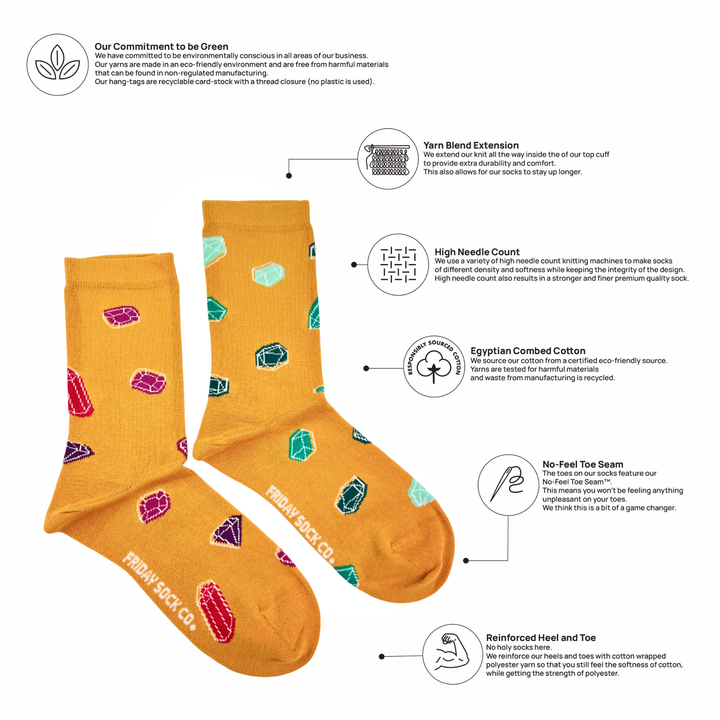 Women’s Scatter Gemstone Socks