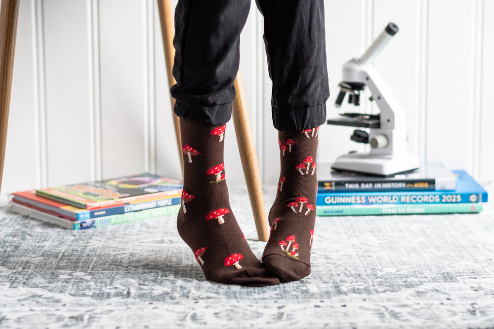 Kids Mismatched Mushroom Socks