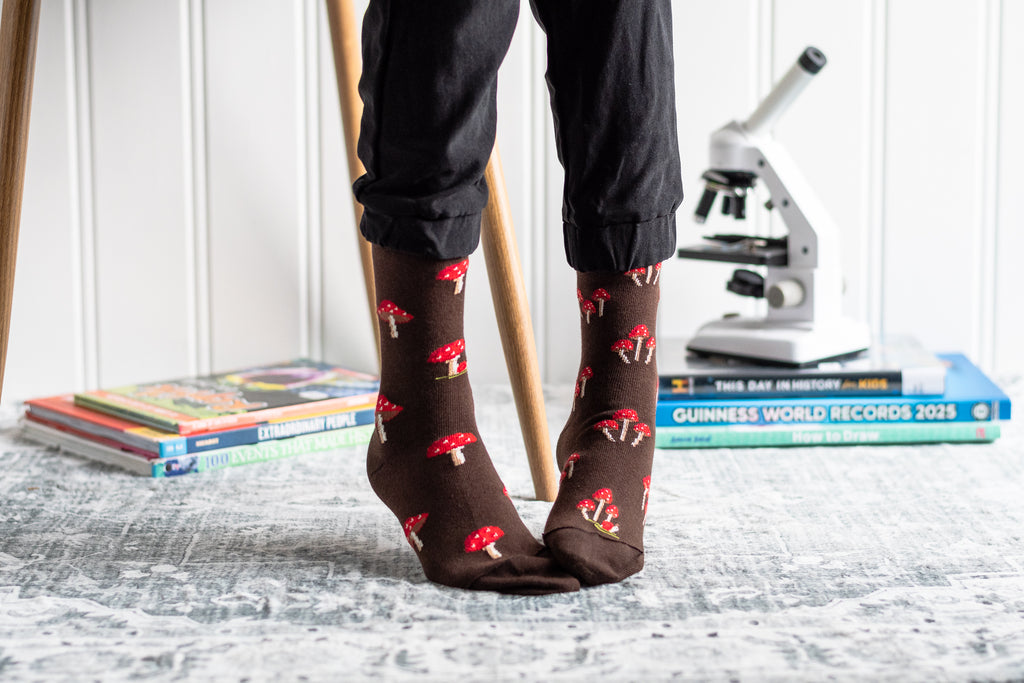 Kids Mismatched Mushroom Socks
