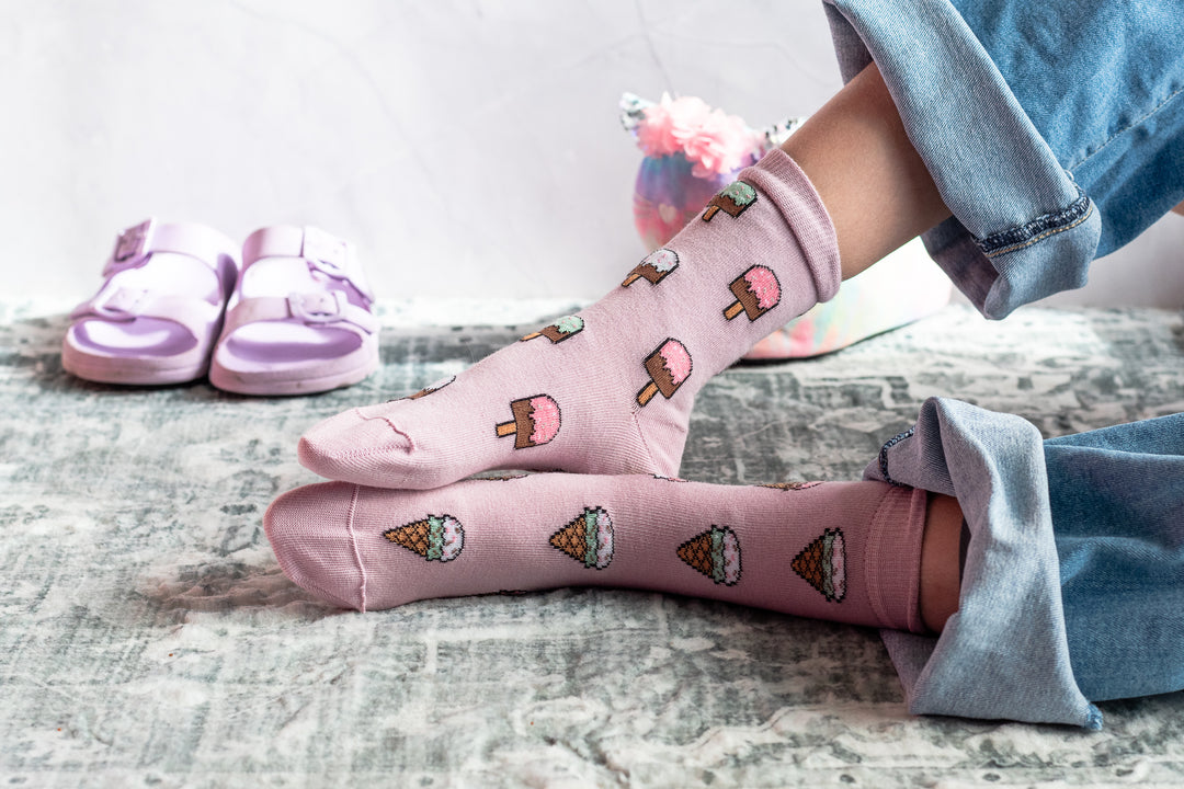 Kids Mismatched Ice Cream Socks