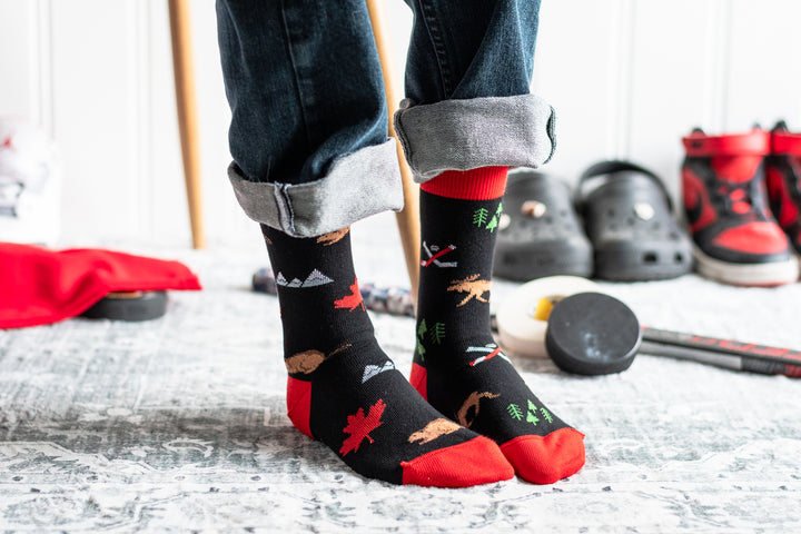 Kids Mismatched Canada Socks