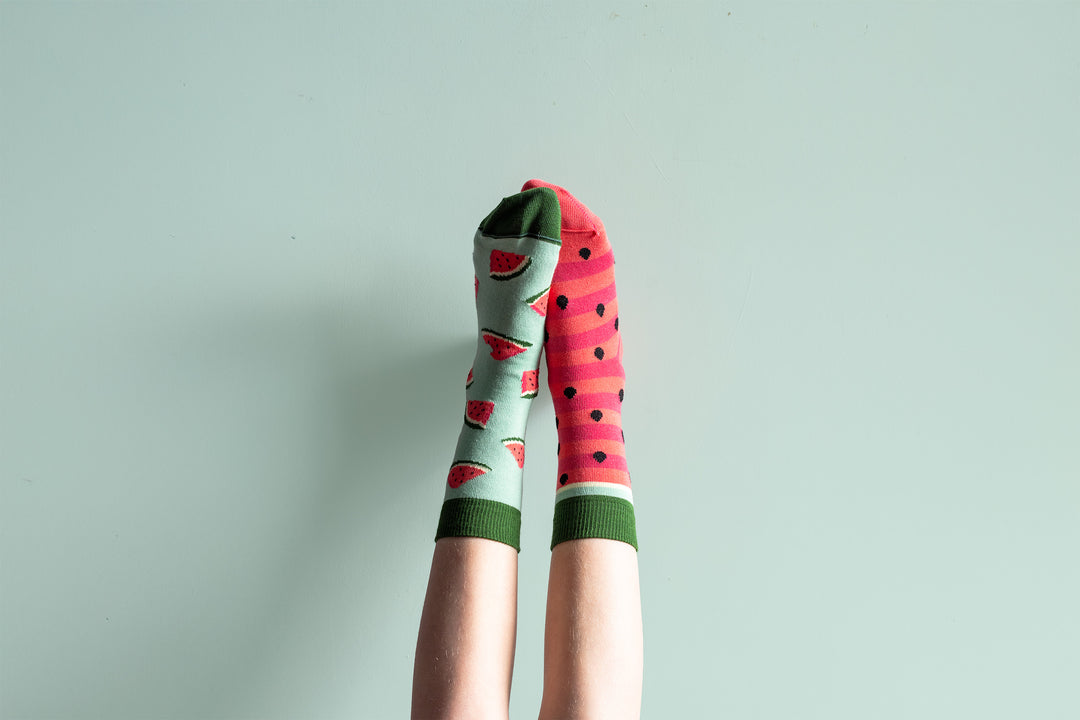 Kids Mismatched Watermelon Socks