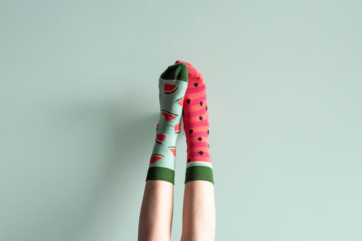 Kids Mismatched Watermelon Socks