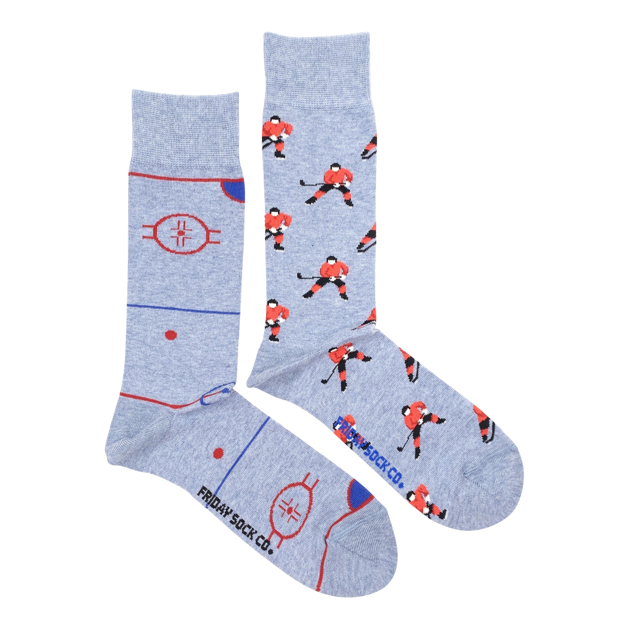 ChalkTalkSPORTS Hockey Half Cushioned Crew Socks | Large, Black