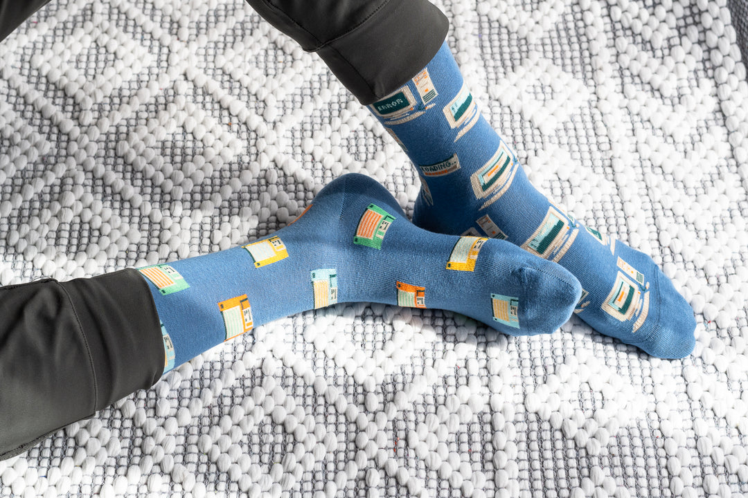 MC00300 Men;s Floppy Disk &amp; Old Computer Socks