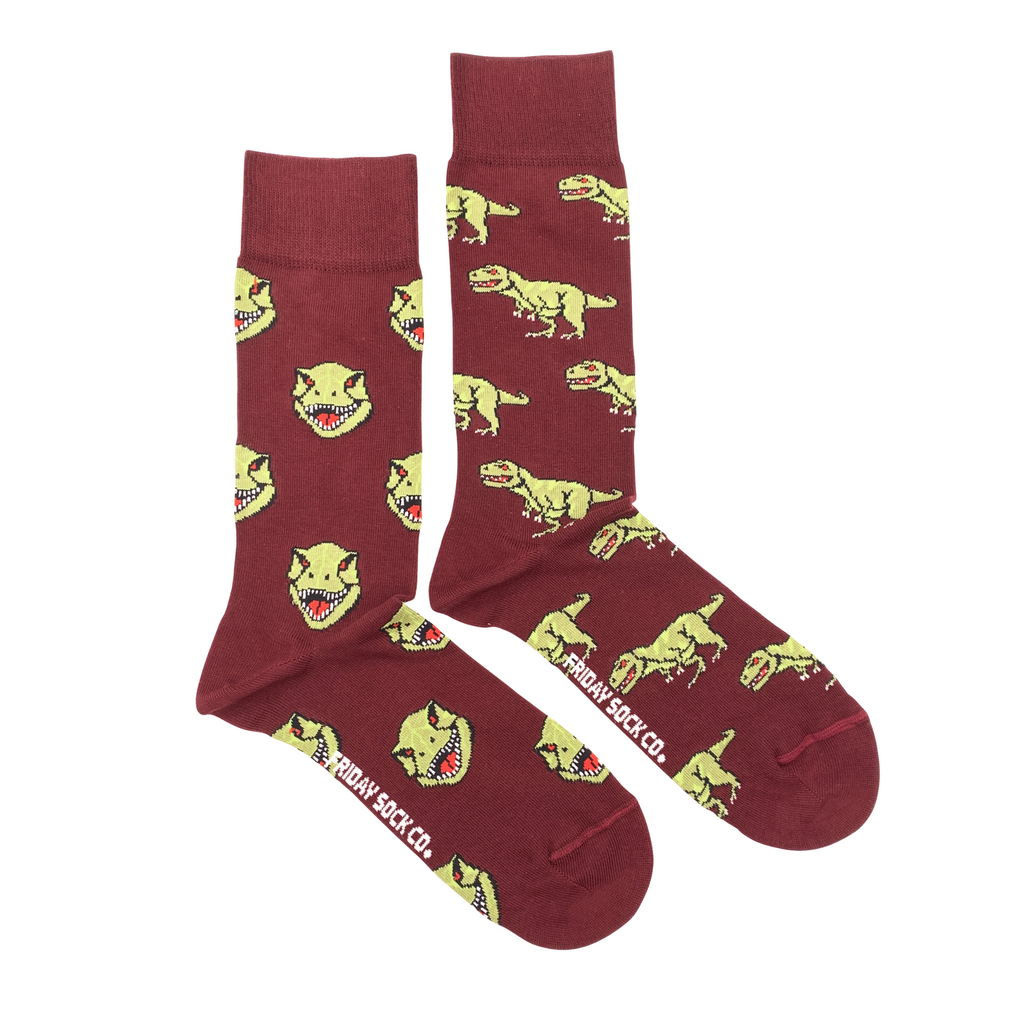 Men's Dino Face & Side Socks