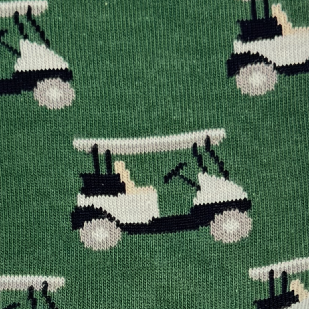 Men's Golf Cart & Green Socks