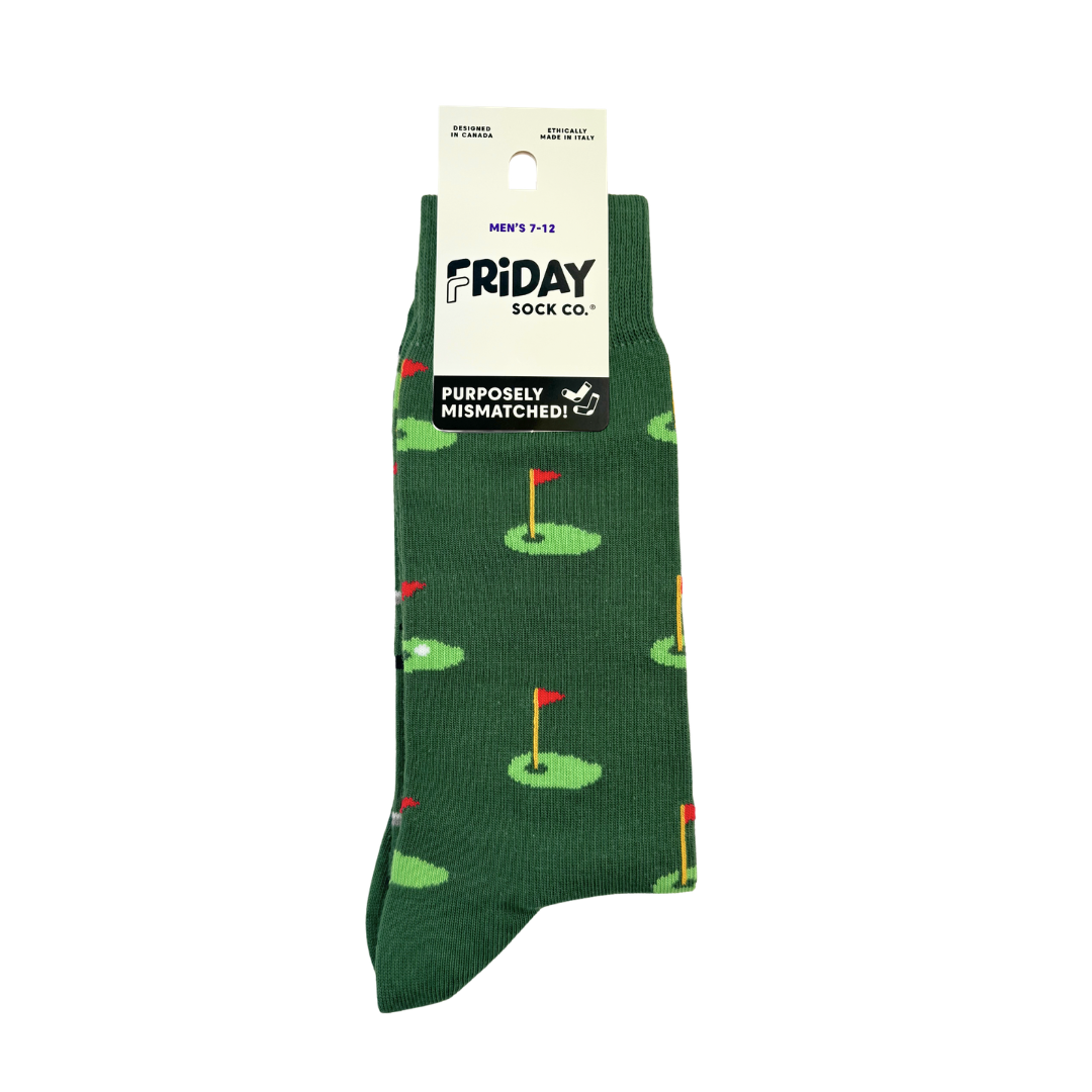 Men's Golf Cart & Green Socks