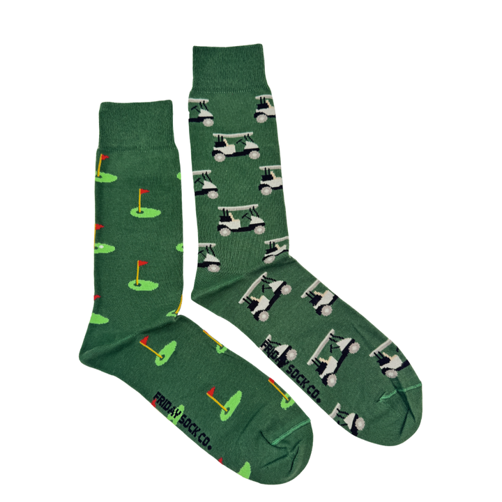 Men's Golf Cart & Green Socks