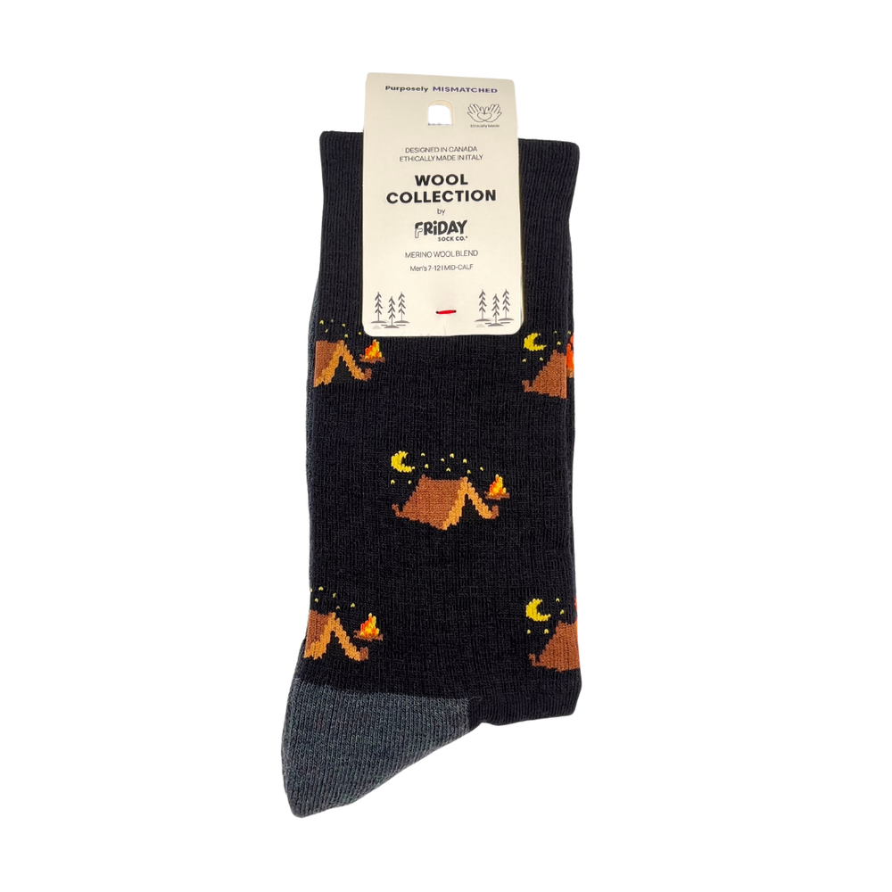 Men's Camping at Night Merino Wool Socks