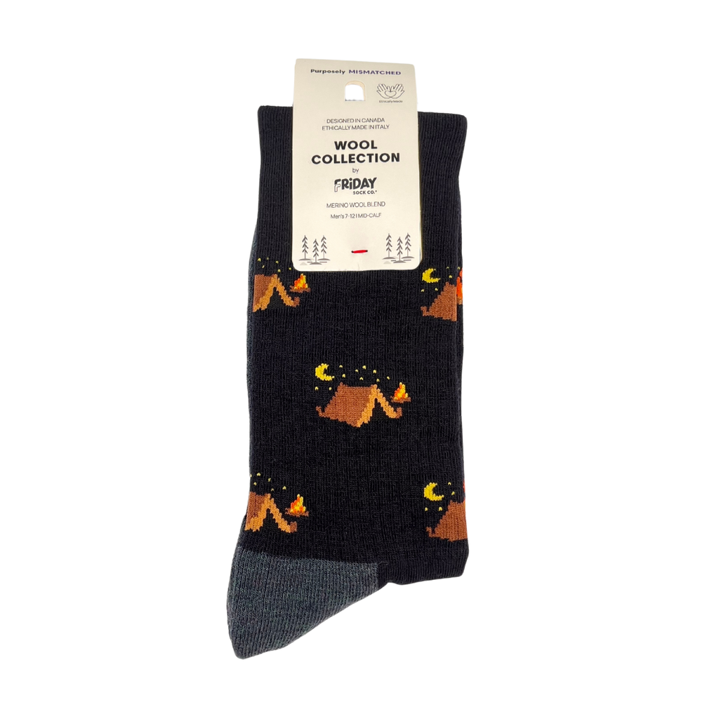 Men's Camping at Night Merino Wool Socks