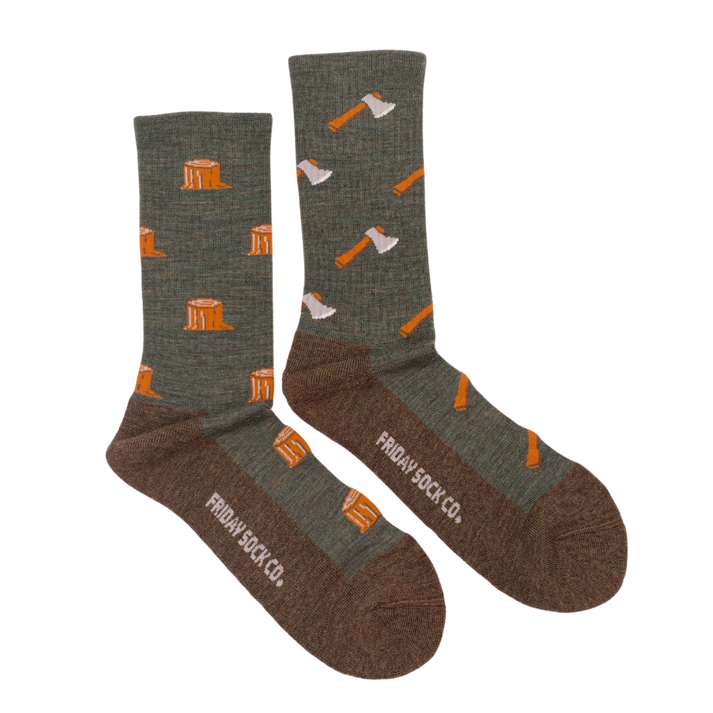 Men's Axe & Tree Merino Wool Socks