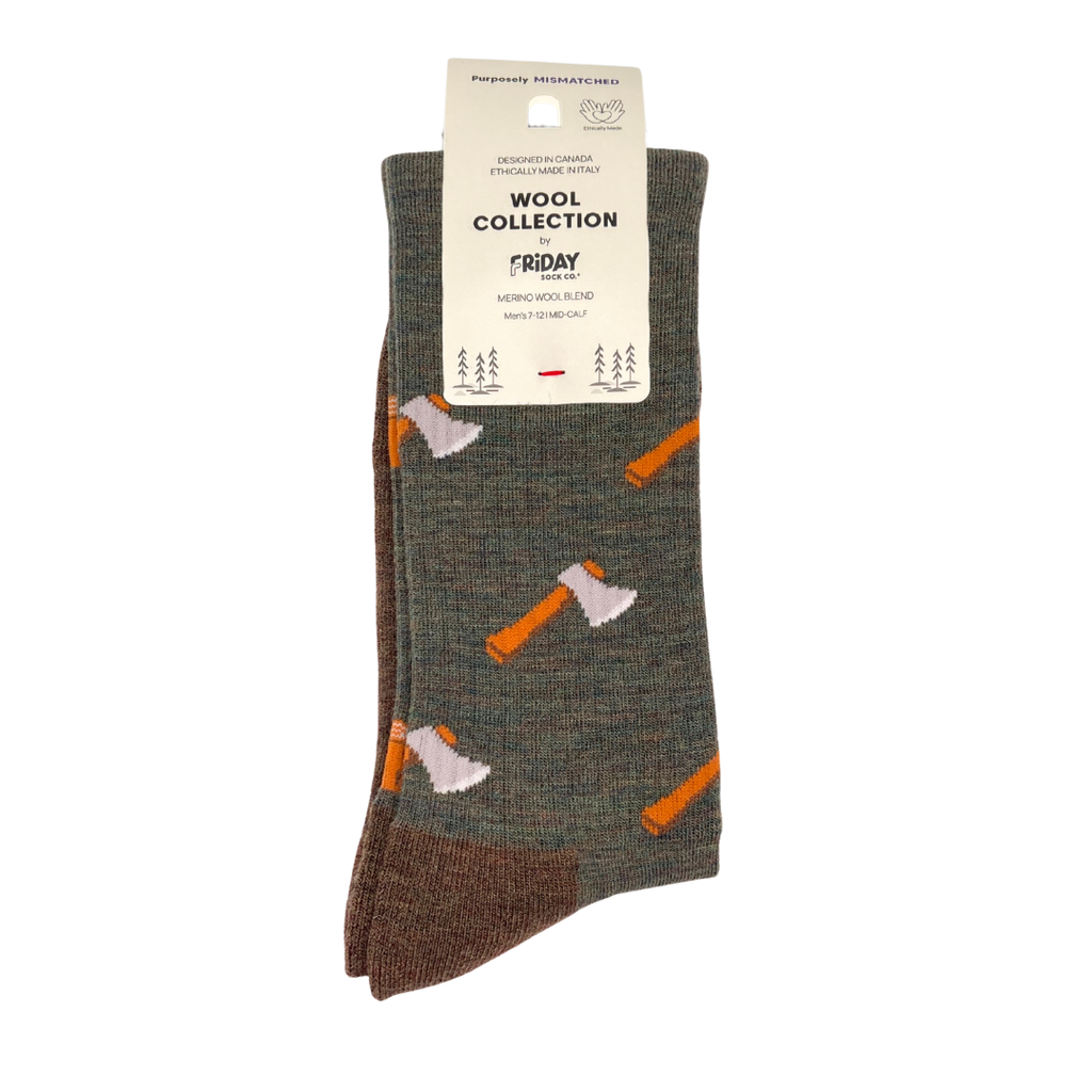 Men's Axe & Tree Merino Wool Socks