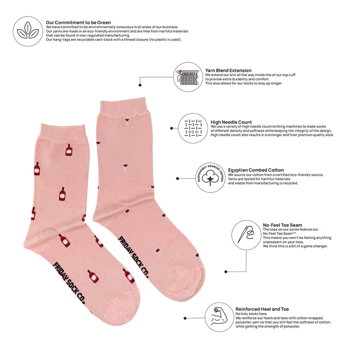 Women's Tiny Red Wine Socks