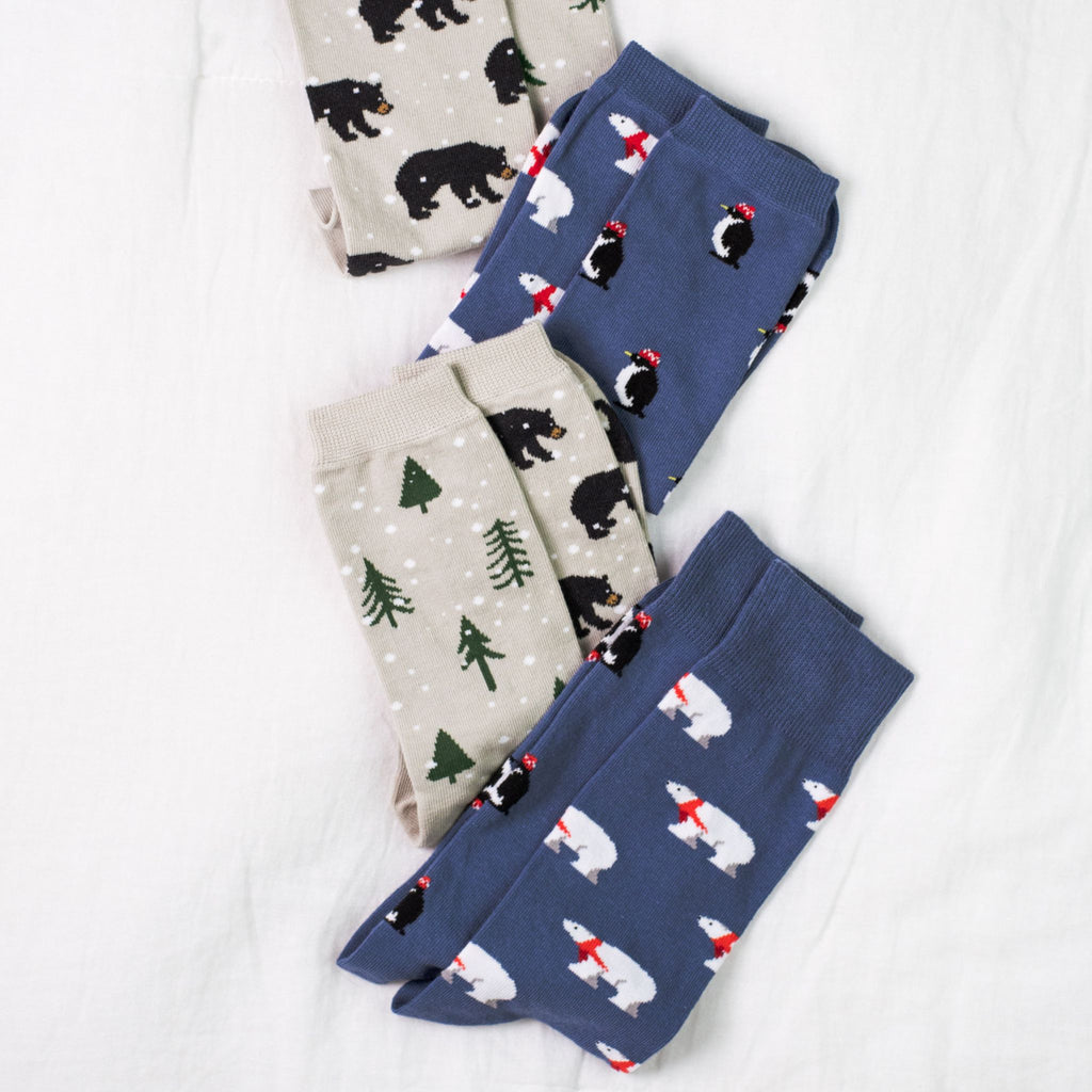 Men's Limited Holiday Edition Polar Bear & Penguin Socks