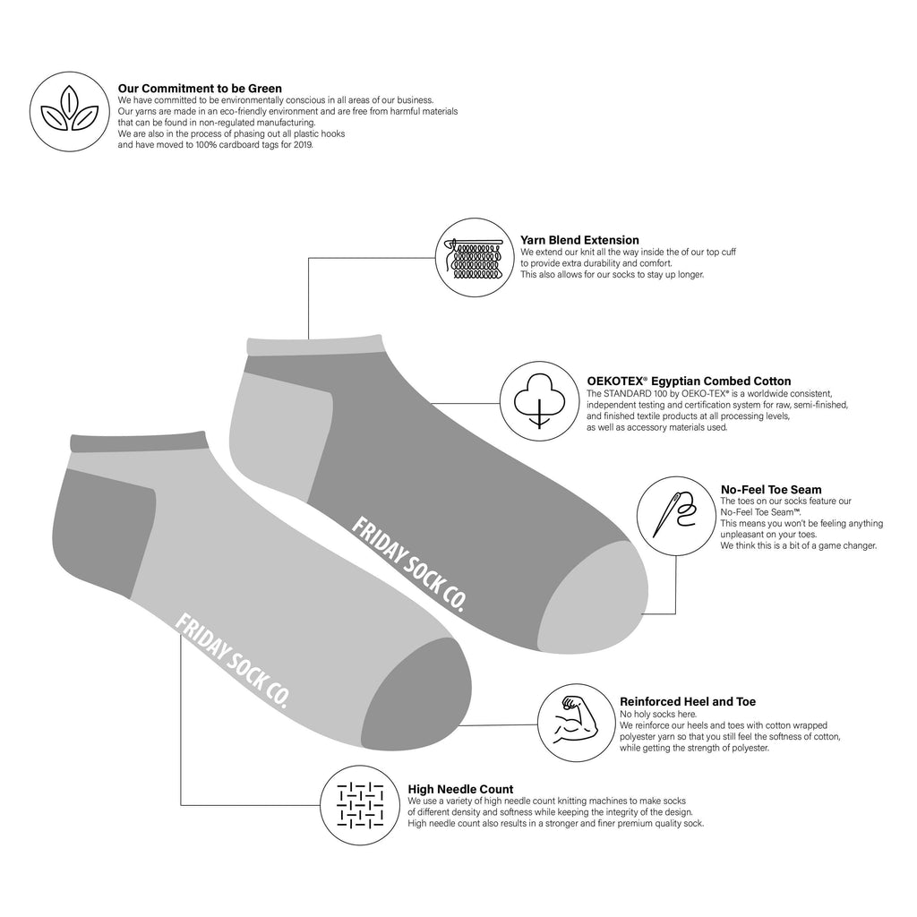 Men's Fries & Burger Ankle Socks-Men's Ankle Socks-Canada-Friday Sock Co.