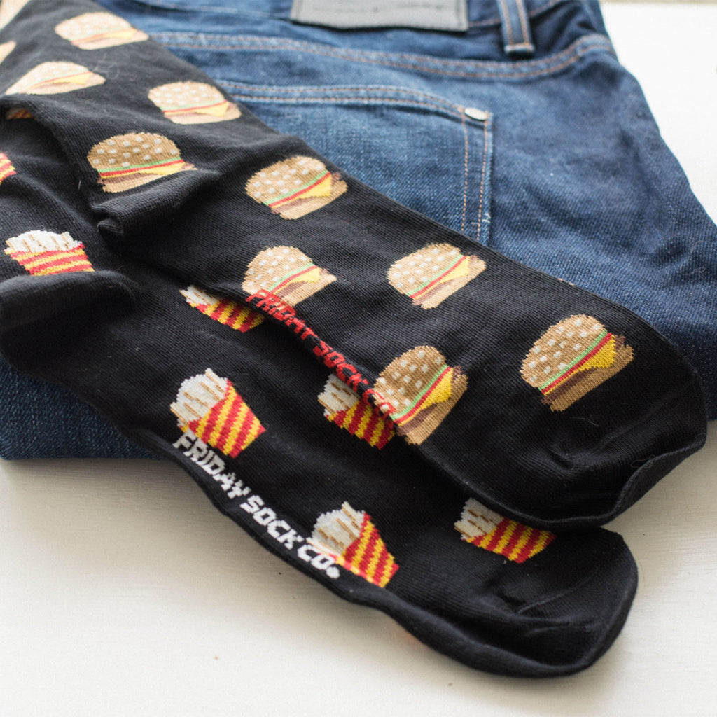 Men's Fries & Burger Socks-Canada-Friday Sock Co.