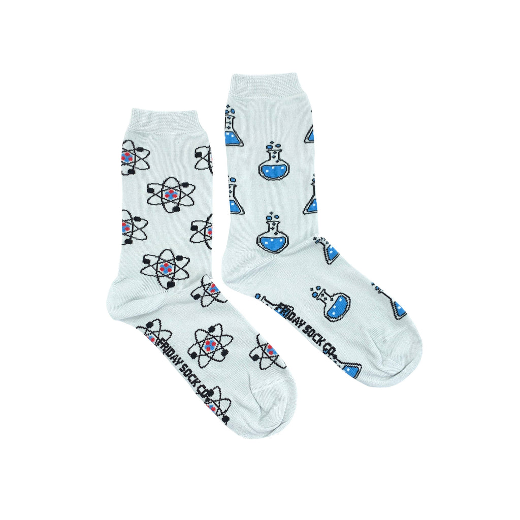 Women's Atom & Beaker Science Socks-Women's Socks-Canada-Friday Sock Co.