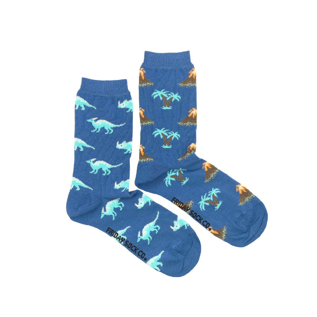 Women's Dinosaur & Volcano Socks-Canada-Friday Sock Co.