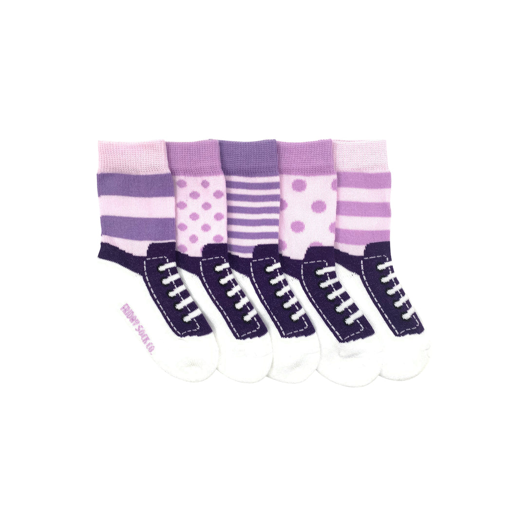 Baby Purple &amp; Lilac Sneaker Socks