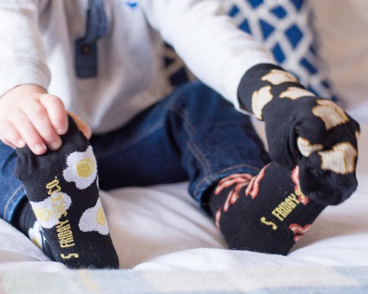 Kid's Bacon, Egg & Toast Socks-Kid's Socks-Canada-Friday Sock Co.